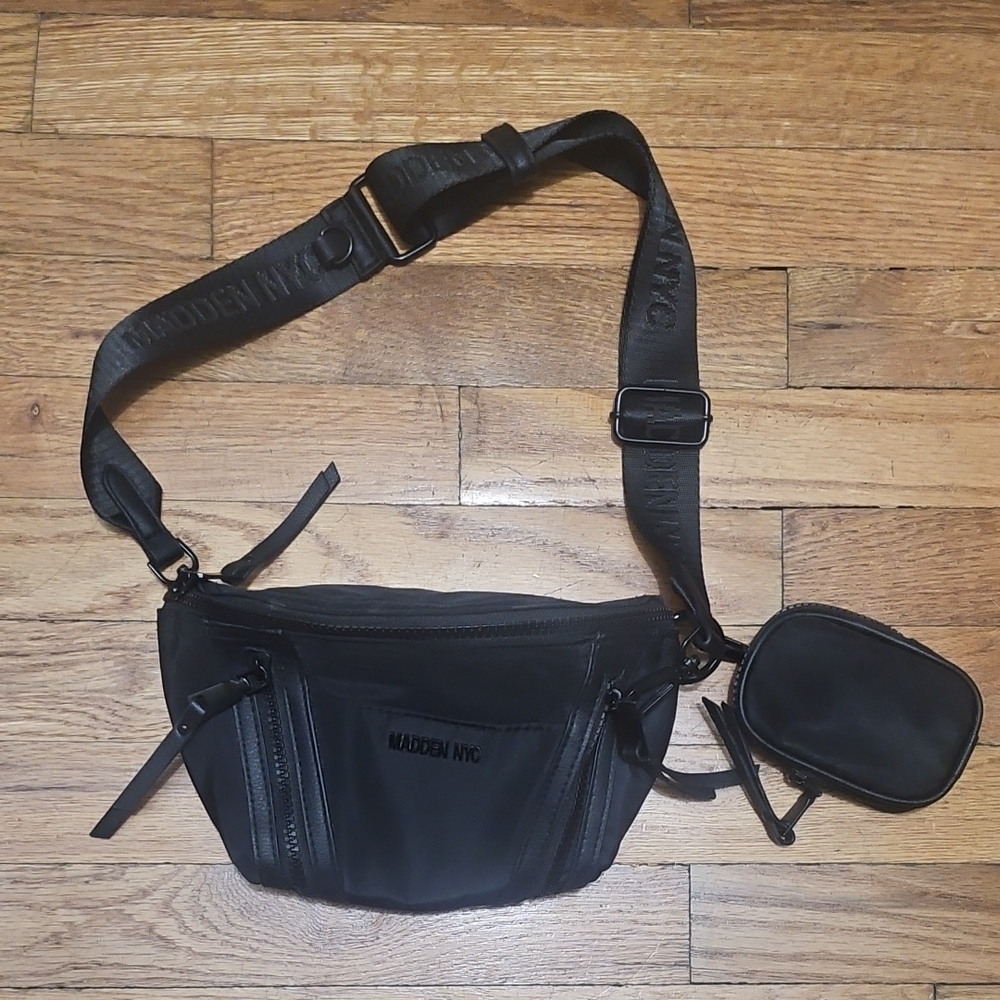 MADEIN NYC Black Belt Bag with Pouch